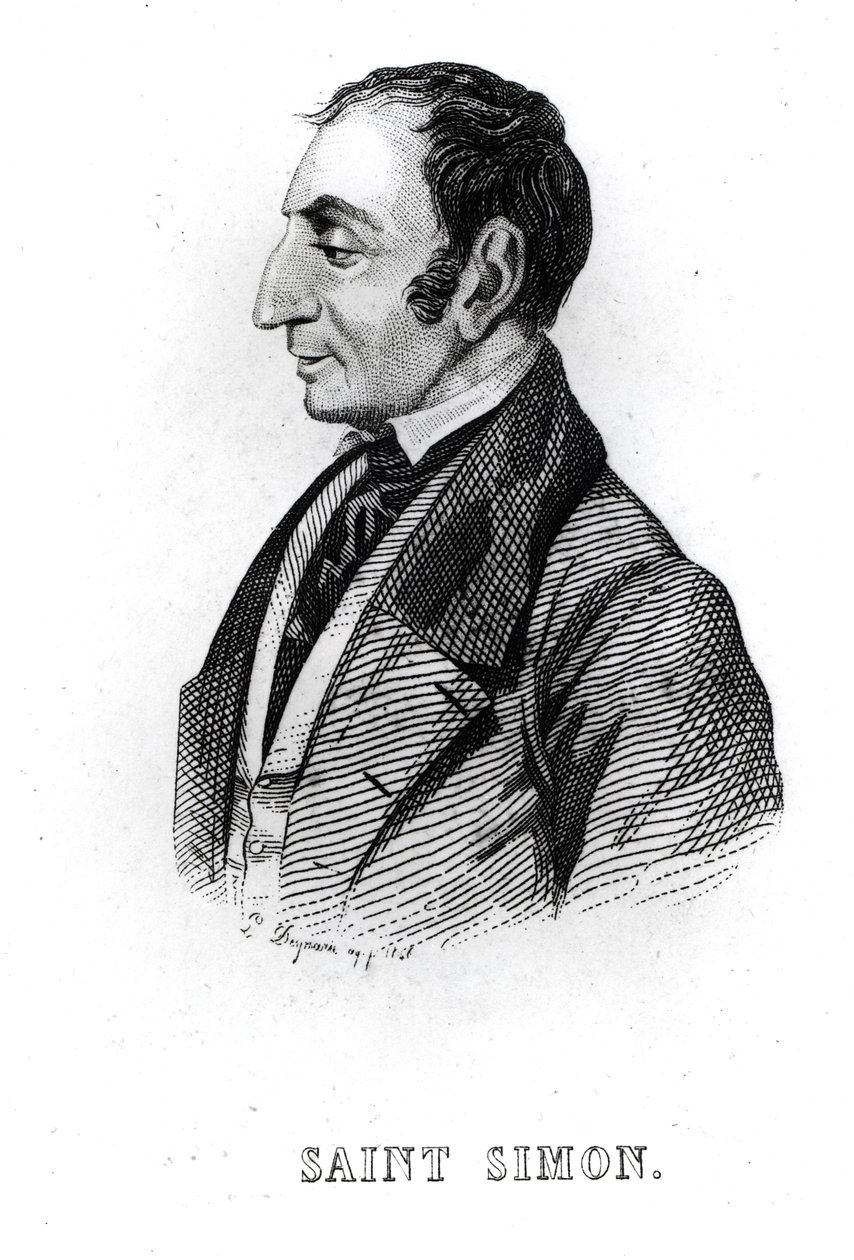 क्लाउड हेनरी डी रूवरॉय (1760-1825) सेंट-साइमन की गणना, 18 वीं -19 वीं शताब्दी द्वारा फ्रेंच स्कूल