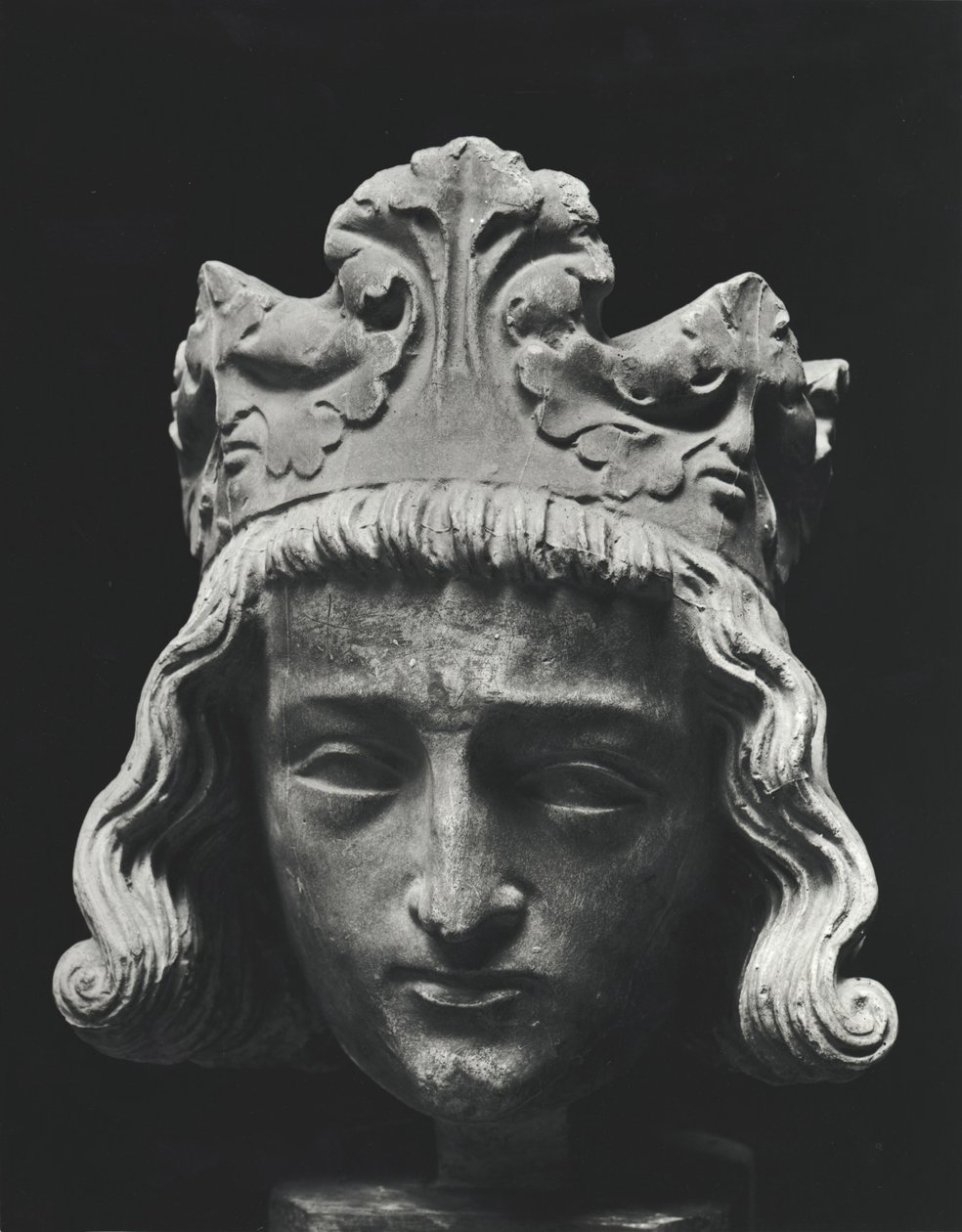 क्लोविस II (c.634-657), नीरोस्टा और बरगंडी के मेरोविंगियन फ्रेंकिश राजा (639-657), सेंट-डेनिस के अभय, मूल 13 वीं शताब्दी (प्लास्टर कास्ट) से द्वारा फ्रेंच स्कूल