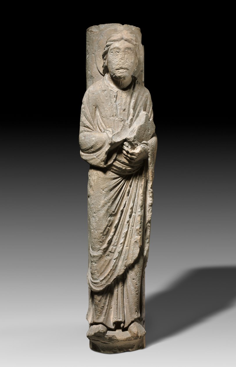 एक प्रेरित का स्तंभकार चित्र, चालोंस-सुर-मार्ने, c.1180 (चूना पत्थर) द्वारा फ्रेंच स्कूल