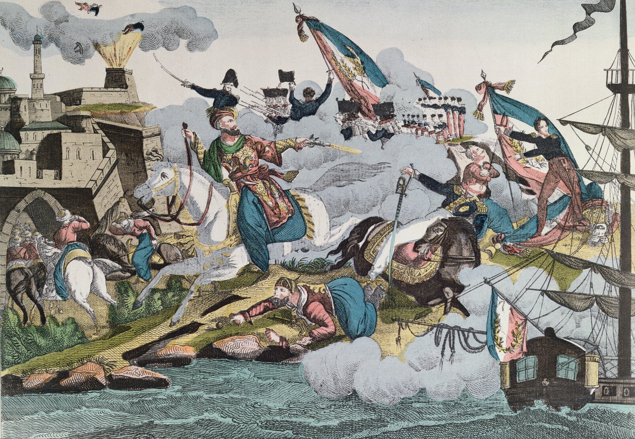1830 में फ्रांसीसी सैनिकों द्वारा अल्जियर्स की विजय, c.1830-40 द्वारा फ्रेंच स्कूल
