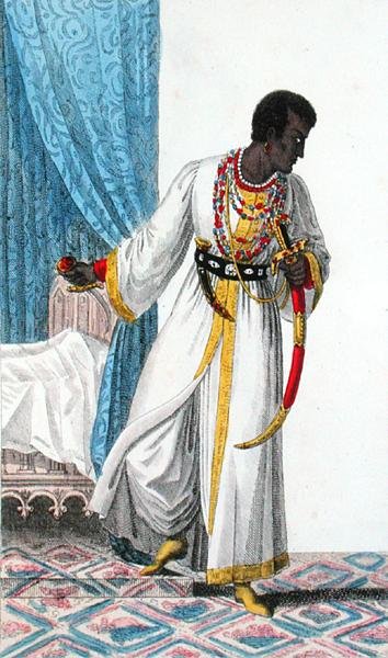 विलियम शेक्सपियर (1564-1616) (लिथो) के नाटक में ओथेलो के रूप में सी. केम्बले के लिए पोशाक द्वारा फ्रेंच स्कूल