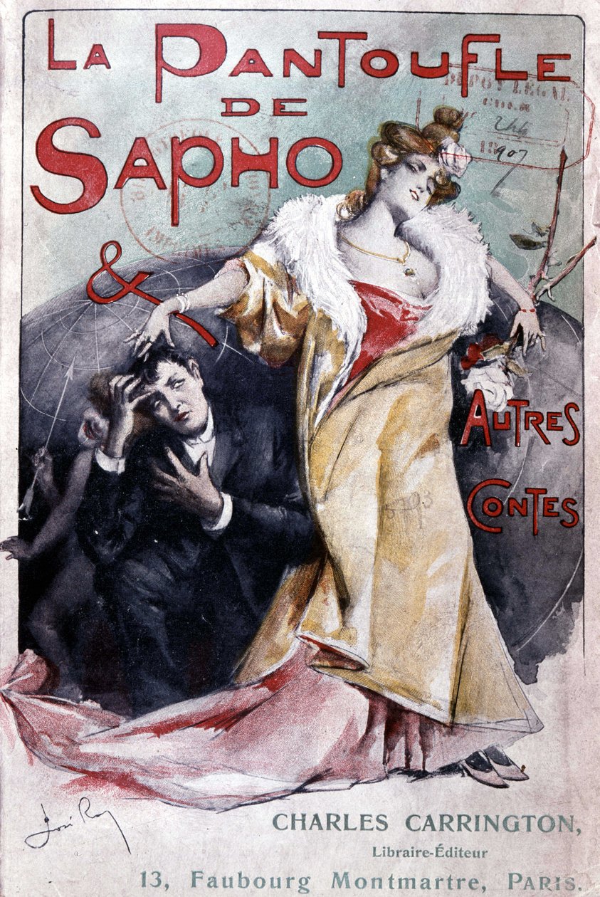 लोकप्रिय उपन्यास "" Sapho's स्लीपर एंड अदर टेल्स" का कवर", एड। कैरिंगटन, पेरिस, 19वीं सदी के अंत में - बीएन द्वारा फ्रेंच स्कूल