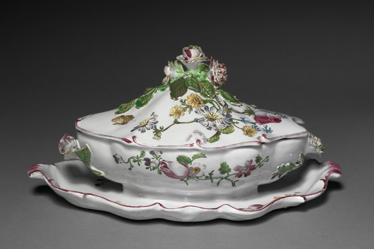 अटैच स्टैंड के साथ कवर सॉस ट्यूरेन, निर्माता Veuve Perrin Factory, c.1765 द्वारा फ्रेंच स्कूल