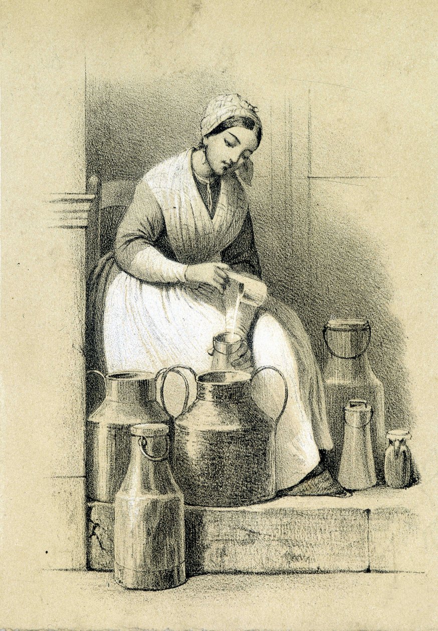 डेयरी, फ्रांस, v.1855 द्वारा फ्रेंच स्कूल