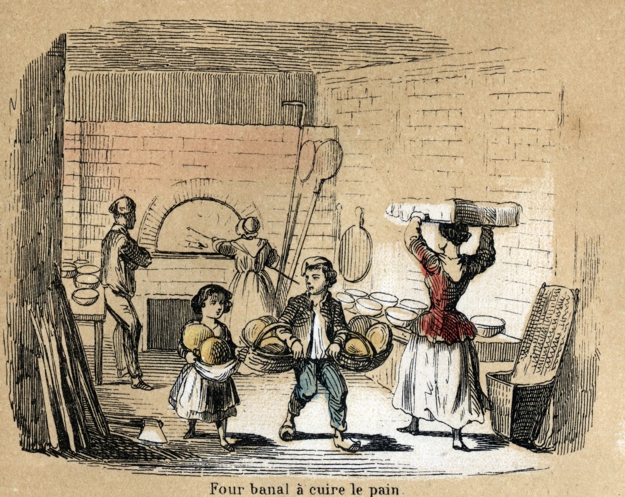 मिट्टी के निर्माण और उपयोग के विभिन्न चरणों का विवरण: ब्रेड ओवन में मिट्टी पकाना। प्लेट "" मिट्टी और उसके उत्पाद "" में "लेस रिक्रिएशन इंस्ट्रक्टिव्स"" जूल्स डेलब्रुक द्वारा सिनॉप्टिक पेंटिंग, 1860 से उत्कीर्ण। निजी संग्र द्वारा फ्रेंच स्कूल