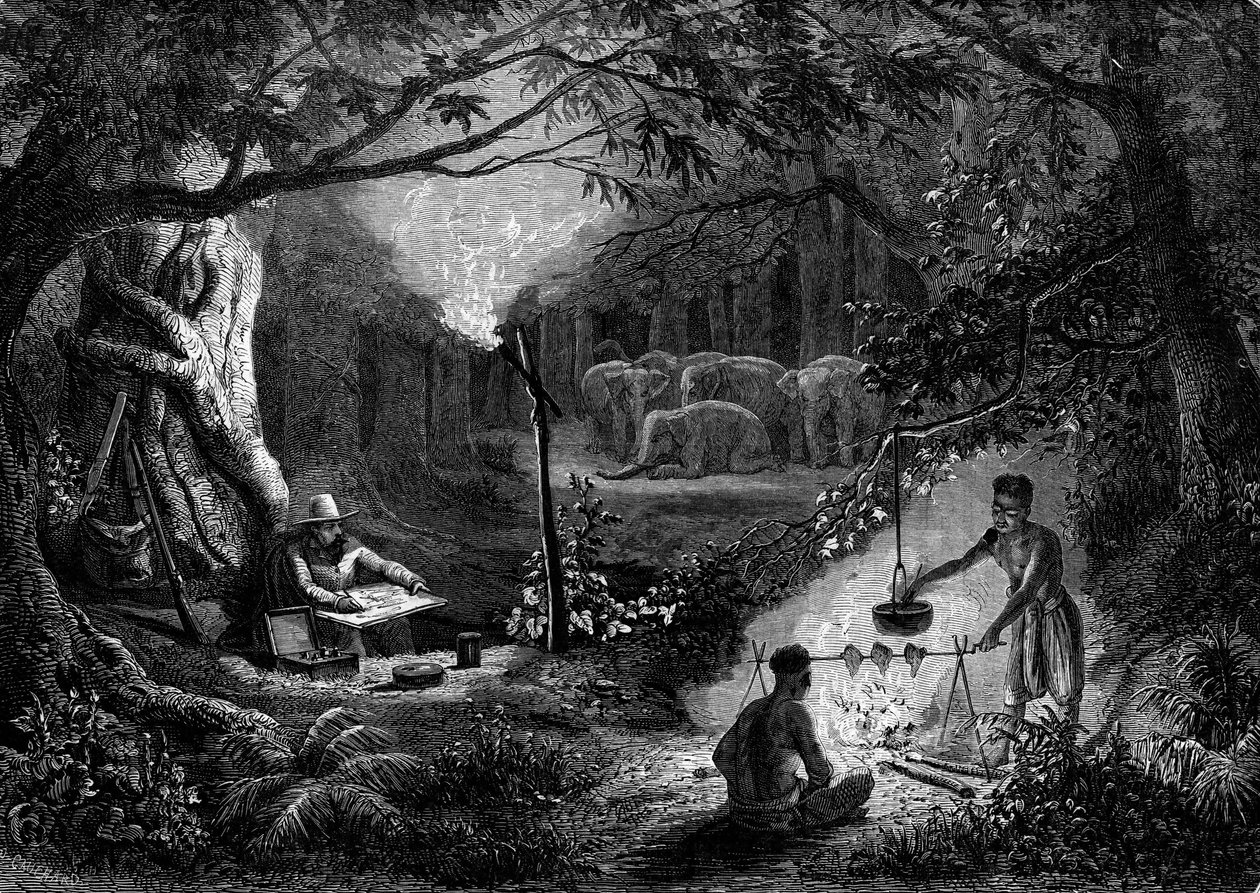 ड्राइंग: नैतिकता के दृश्य को चित्रित करने वाले यात्री में मशाल की चमक होती है। "" ले जर्नल डे ला जेनेसे "" में उत्कीर्णन द्वारा फ्रेंच स्कूल