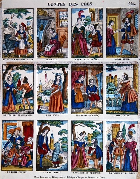 परियों की कहानियां, c.1840 (कलर लिथो) द्वारा फ्रेंच स्कूल