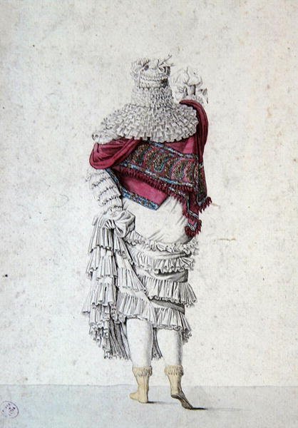 फैशन सहायक उपकरण, 'ले बॉन शैली' से प्लेट, c.1810 (रंग उत्कीर्णन) द्वारा फ्रेंच स्कूल