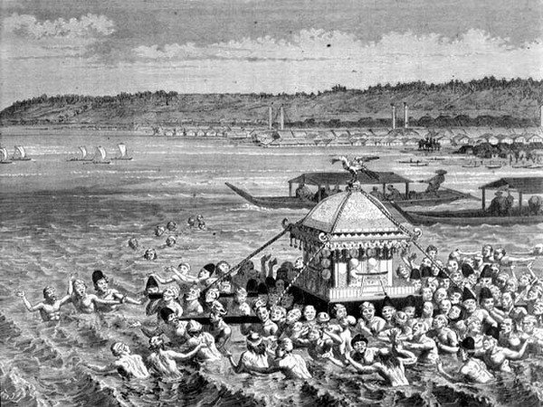 1880 के दशक में गोट्स-टेनू का त्योहार (उत्कीर्णन) द्वारा फ्रेंच स्कूल