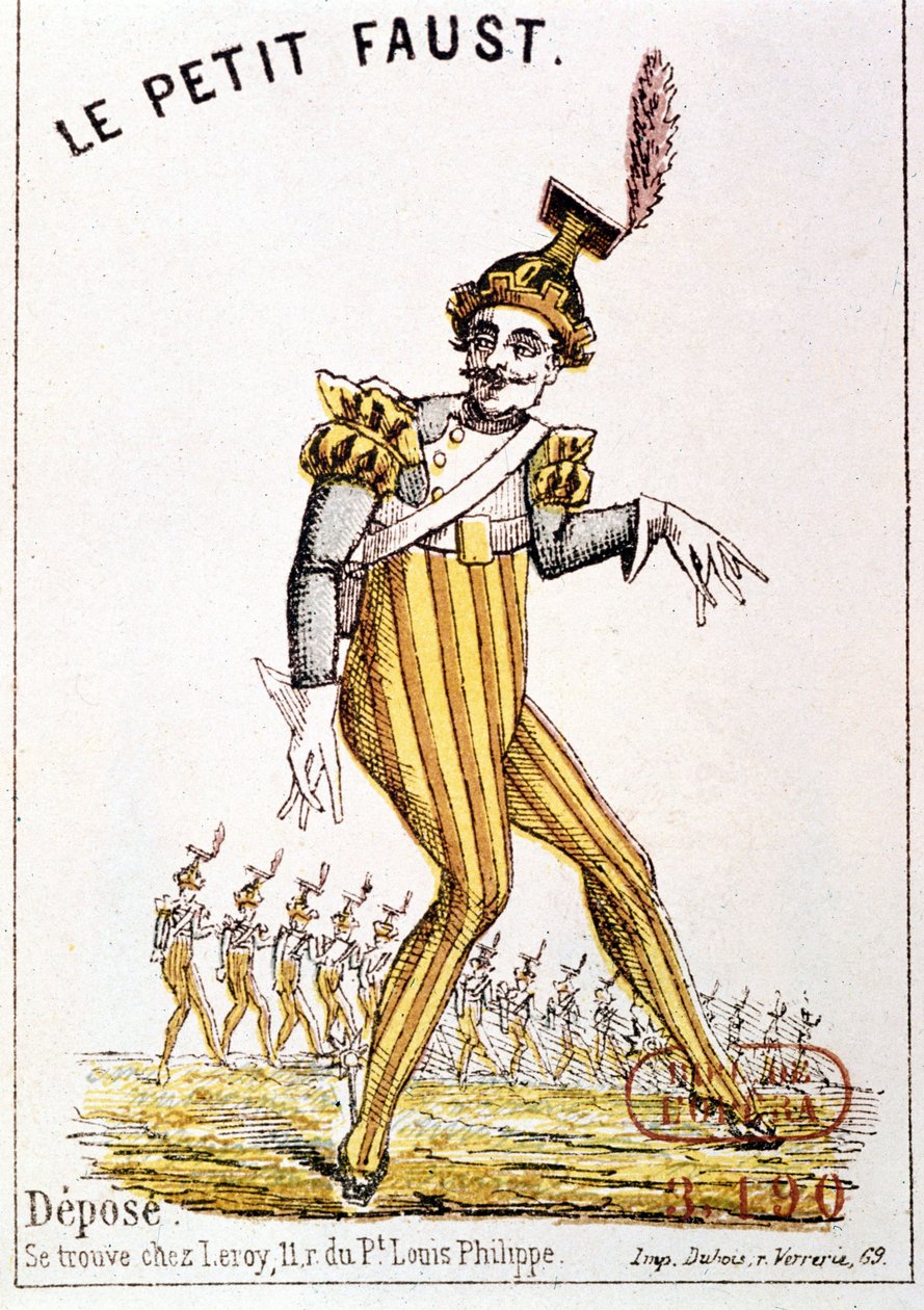 फ्लोरिमोंड रोजर डिट हर्वे (1825 - 1892): "द लिटिल फॉस्ट", कार्यक्रम का कवर। पेरिस, ओपेरा का पुस्तकालय। द्वारा फ्रेंच स्कूल
