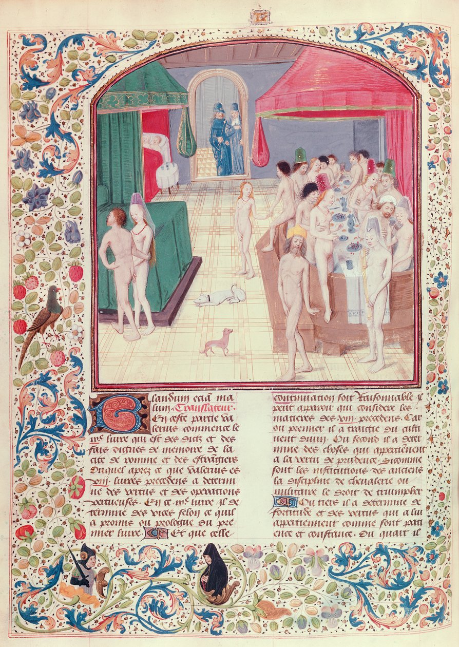 Fol.414v, तथ्य और यादगार शब्द द्वारा फ्रेंच स्कूल