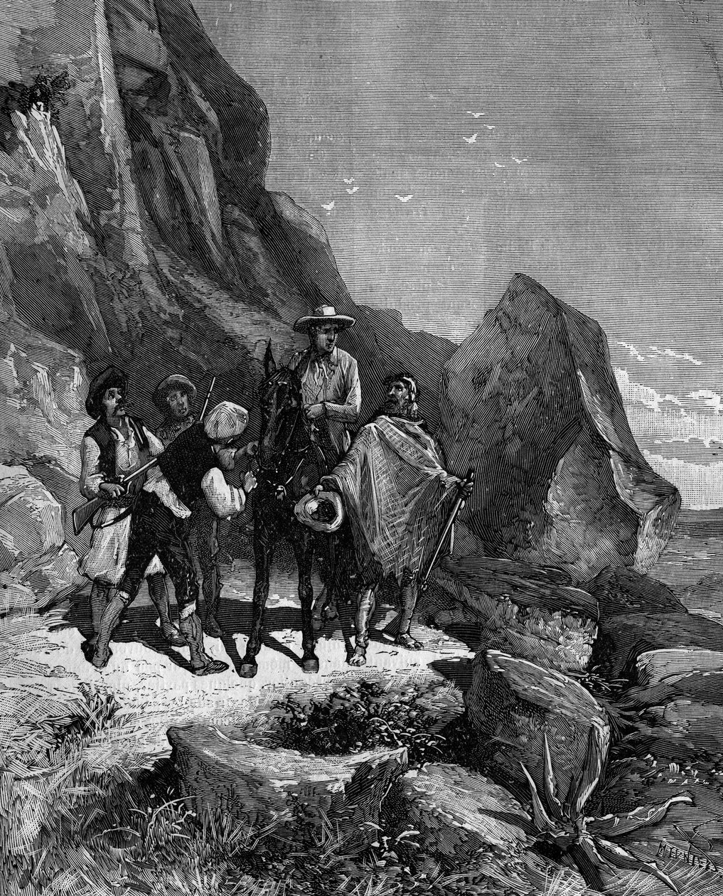 1806 में फ्रेंकोइस अरागो (1786 - 1853) मेरिडियन की माप को पूरा करने के लिए स्पेन गए और एक शाम उन्हें चार डाकुओं द्वारा डॉक किया गया। द्वारा फ्रेंच स्कूल