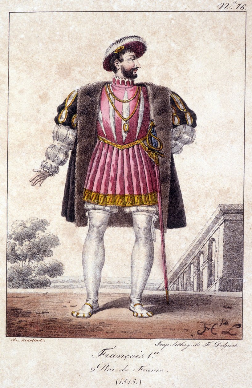फ्रांस के राजा फ्रेंकोइस I, 1494 में कॉन्यैक में पैदा हुए और 1547 में रामबौइलेट में मृत्यु हो गई। द्वारा फ्रेंच स्कूल