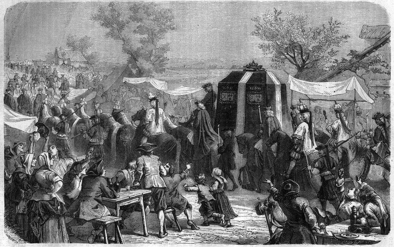 1715 में लुई XIV की अंत्येष्टि द्वारा फ्रेंच स्कूल