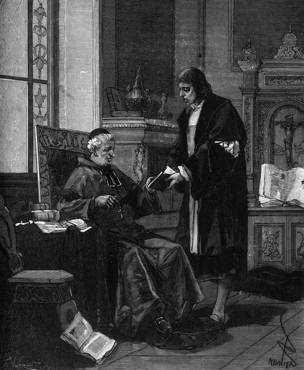 Girolamo Fracastoro को FRACASTOR (1478-1553) के नाम से जाना जाता है। इतालवी मानवतावादी और डॉक्टर कार्डिनल बेम्बो को अपनी कविता प्रस्तुत करते हुए। द्वारा फ्रेंच स्कूल