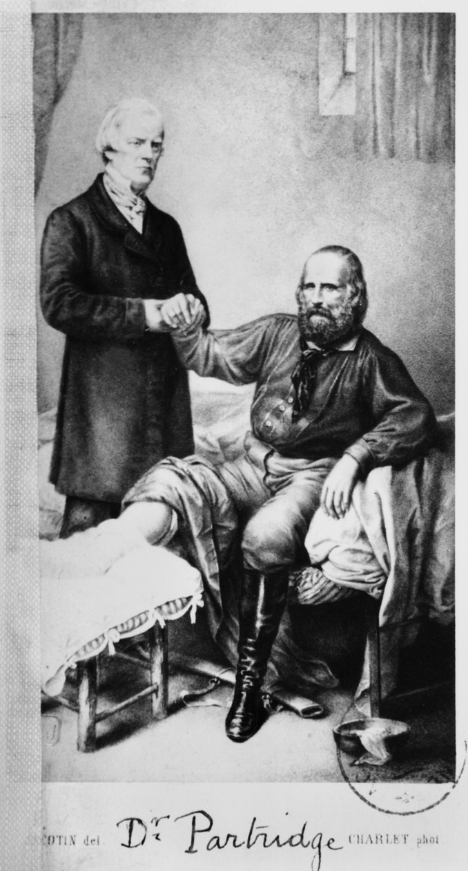 डॉक्टर पार्ट्रिज के साथ ग्यूसेप गैरीबाल्डी (1807-82), c.1862 द्वारा फ्रेंच स्कूल