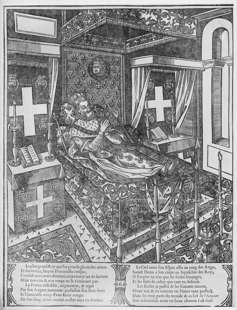 हेनरी चतुर्थ (1553-1610) उनकी मृत्यु, 1610 पर द्वारा फ्रेंच स्कूल