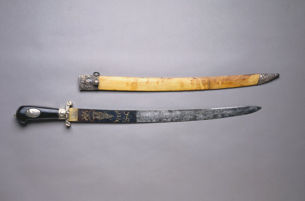 शिकार की तलवार, c.1780 द्वारा फ्रेंच स्कूल