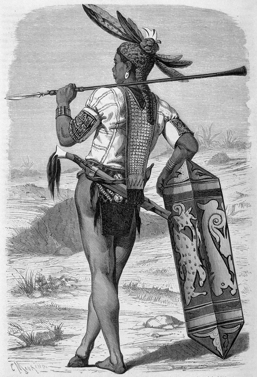 1870 - 1871 से "ले टूर डू मोंडे" के संस्करण में प्रकाशित चित्रण बोर्नियो द्वीप पर एक दयाक (स्वदेशी) को दर्शाता है। उत्कीर्णन। द्वारा फ्रेंच स्कूल
