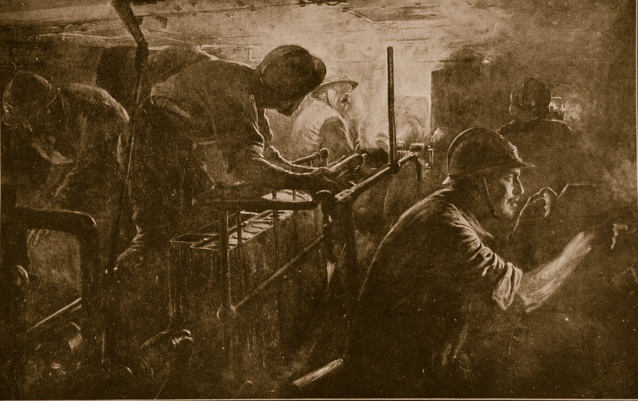 1914-18 को आक्रमण के फ्रांसीसी तोपखाने से संबंधित एक टैंक का इंटीरियर द्वारा फ्रेंच स्कूल