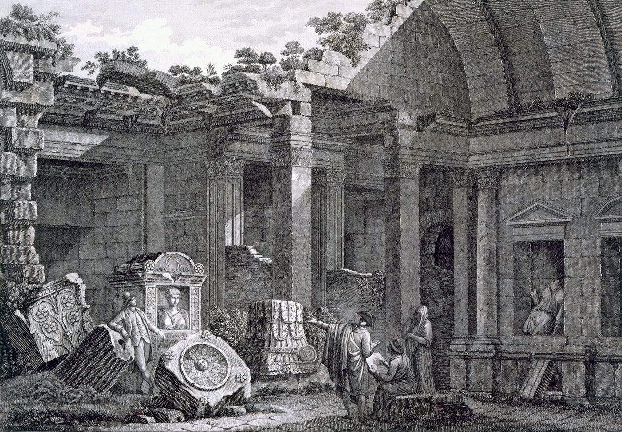 फ्रांस के पुरावशेषों से डायना के मंदिर का नाम, निमेस: वॉल्यूम I, स्मारक द्वारा फ्रेंच स्कूल