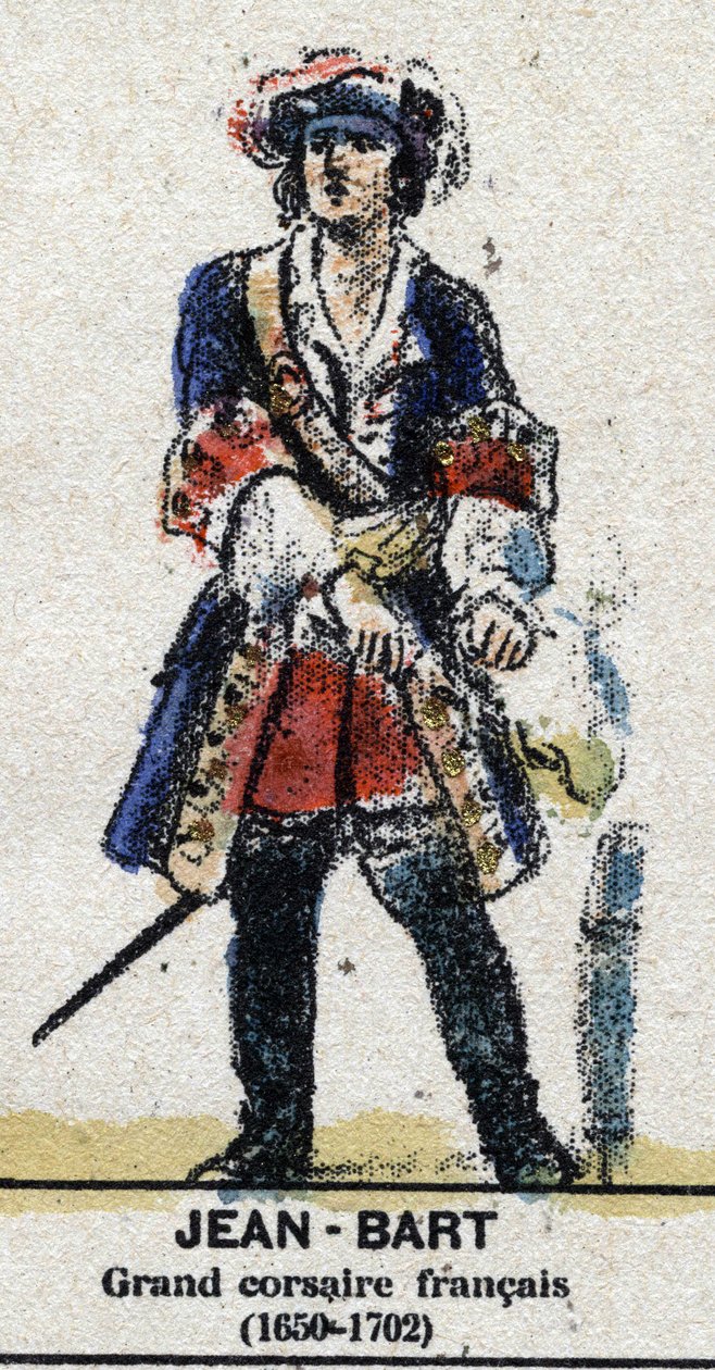 जीन बार्ट (1650-1702), फ्रांसीसी नाविक, corsaire। "" गैलेरिएड किंग्स एंड क्वींस ऑफ फ्रांस और 1643 से 1895 तक के शानदार पात्र"" एपिनल की छवि। द्वारा फ्रेंच स्कूल