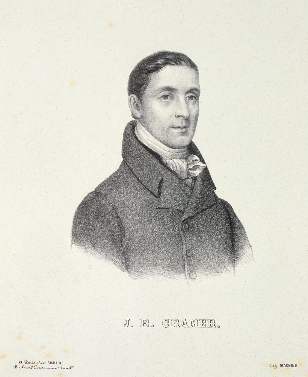 जोहान बैपटिस्ट क्रैमर (1771-1858) मैग्नियर द्वारा उत्कीर्ण द्वारा फ्रेंच स्कूल