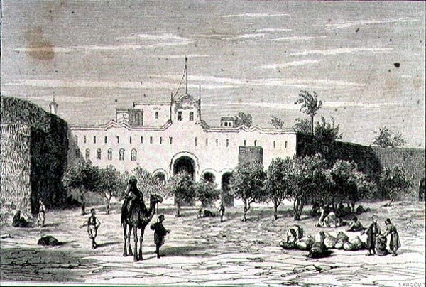खार्तूम, सूडान, 1860 के दशक में, अल्फ्रेड लुई सार्जेंट द्वारा उकेरा गया (बी.1828) (उत्कीर्णन) द्वारा फ्रेंच स्कूल