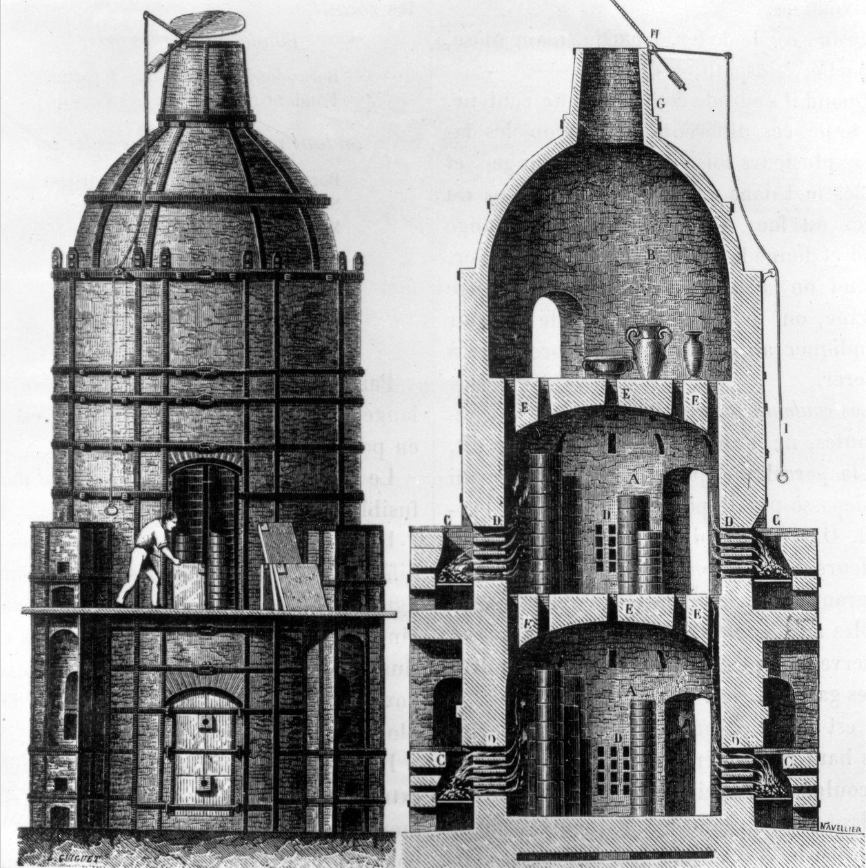 बेकिंग सेव्रेस चीनी मिट्टी के बरतन के लिए, 1882 द्वारा फ्रेंच स्कूल