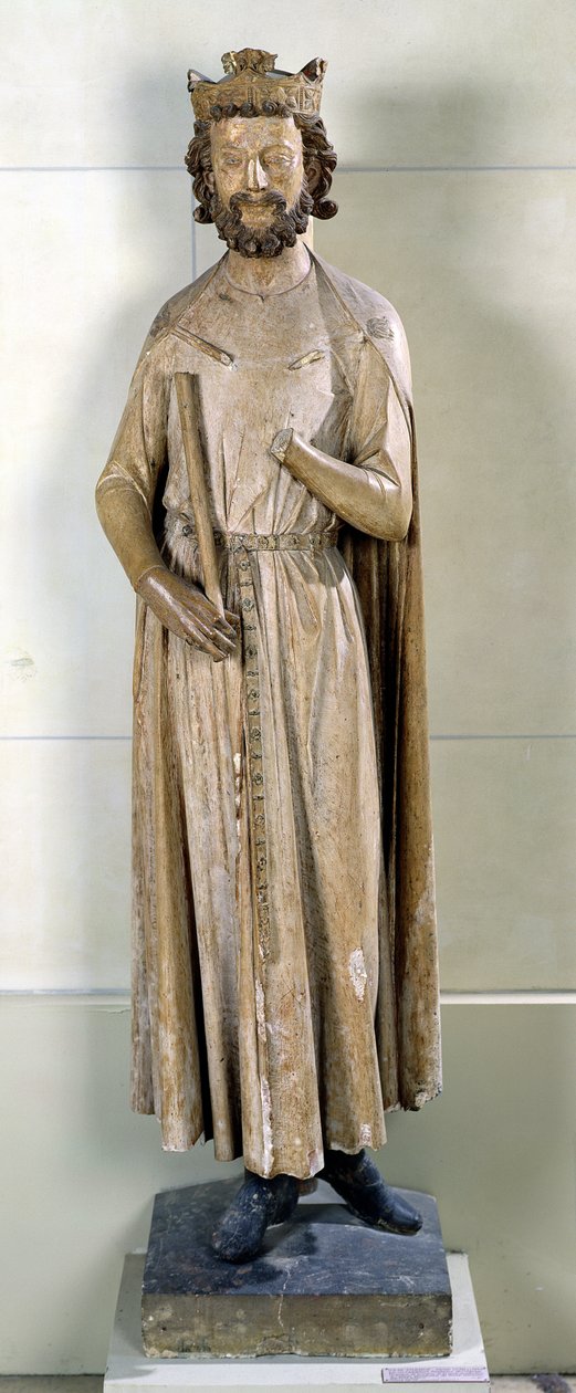 सेंट बाल्डेन-डेस-प्रेजिडेंट के अभय से किंग चाइल्डबर्ट I (497-558), c.1239-44 (चूना पत्थर) द्वारा फ्रेंच स्कूल