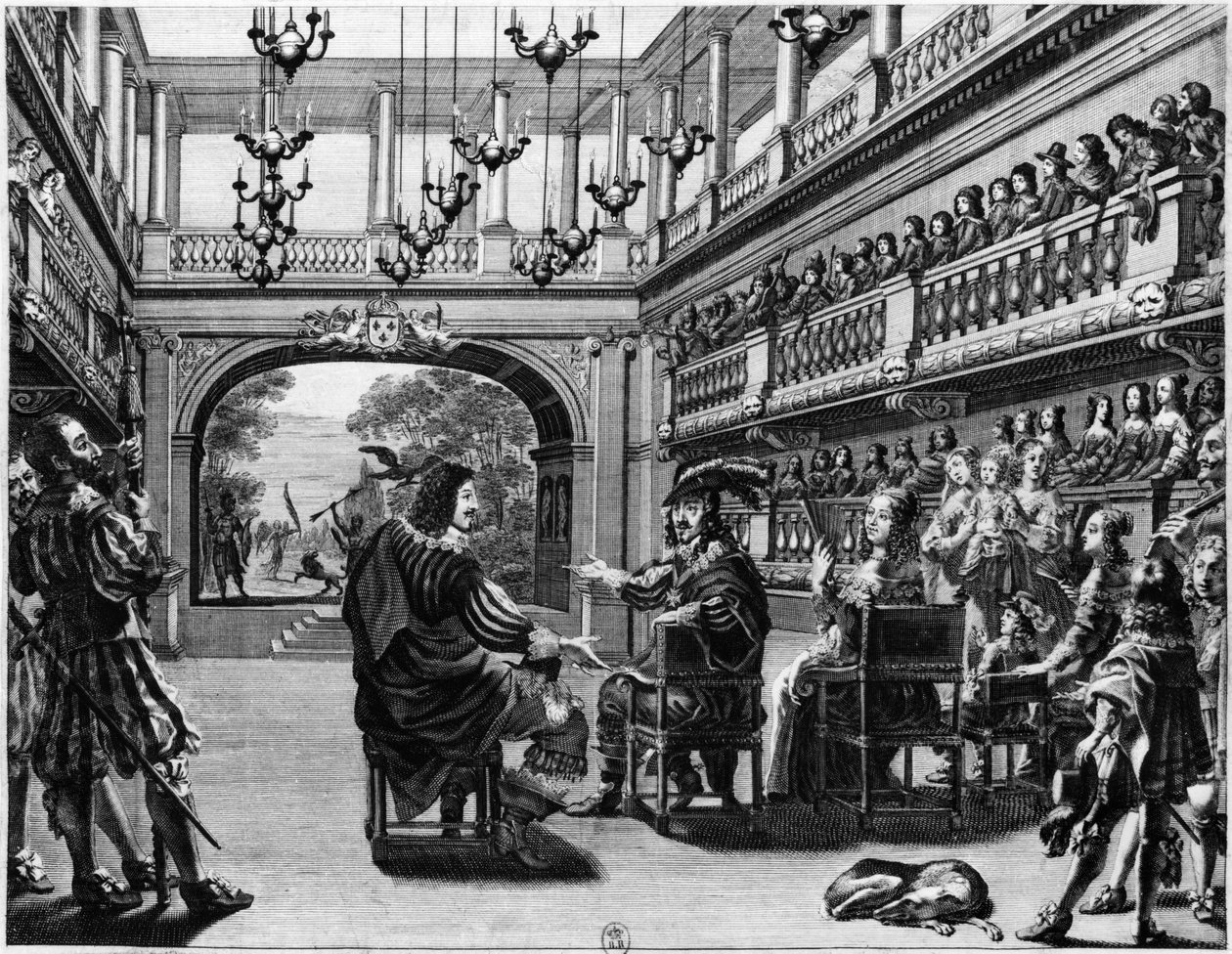 राजा लुइस XIII (1601-43) और ऑस्ट्रिया की रानी ऐनी (1601-66) पैलिस कार्डिनल, पेरिस, 1641 में मिरमे के उत्पादन में द्वारा फ्रेंच स्कूल