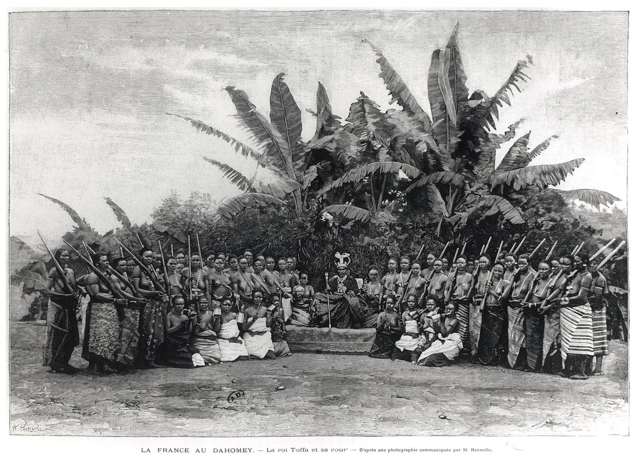 किंग तोफा (r.1874-1908) और उनका दरबार, डाहेमी, 1892 द्वारा फ्रेंच स्कूल