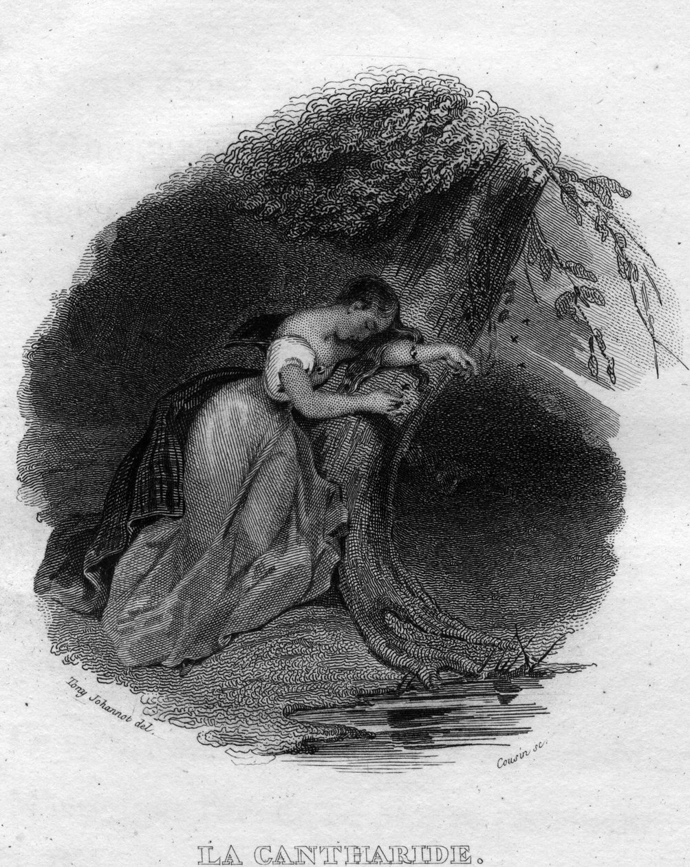 पियरे जीन डे बेरंगर (1780-1857), फ्रांसीसी कवि और गीतकार द्वारा ला कैंथरिड चैनसन डी बेरंगर "" ओउवर्स पूर्ण"" (1834) में। द्वारा फ्रेंच स्कूल