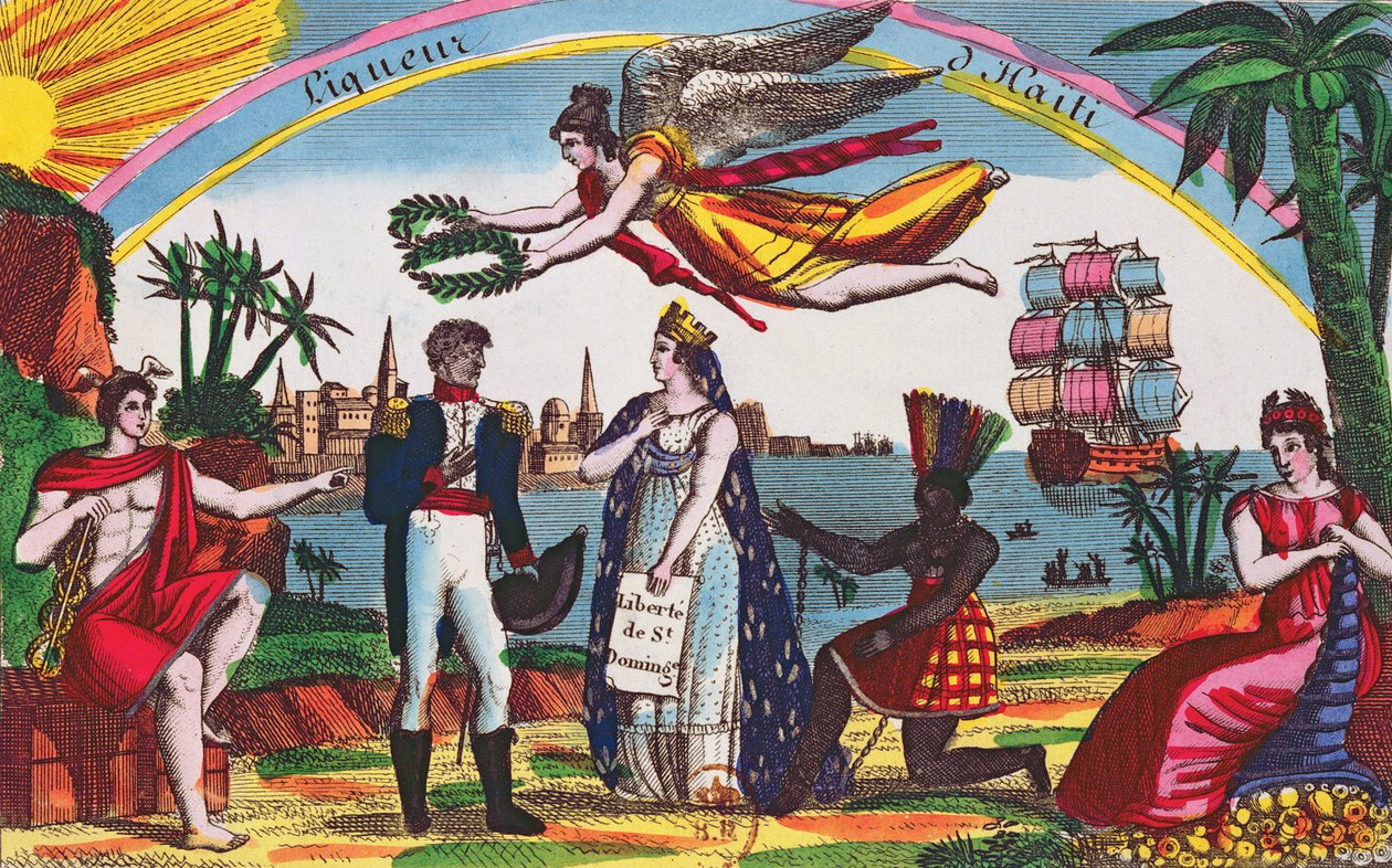 लिकर dHaiti के लिए लेबल, c.1830 द्वारा फ्रेंच स्कूल