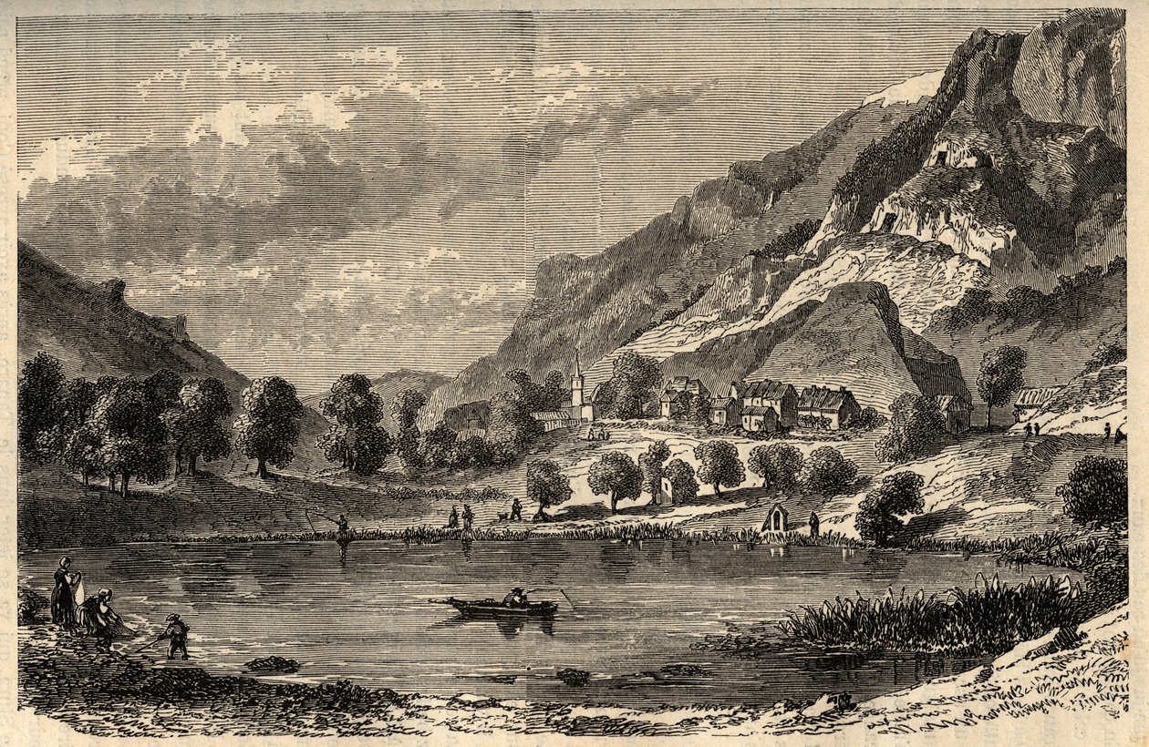 Le Lauzet-Ubaye - Le lac du Lauzet - दक्षिण-पूर्वी फ्रांस में Alpes-de-Haute-Provence विभाग में कम्यून - "" PATRIE "" में उत्कीर्णन - LUCIEN HUARD द्वारा 6 खंडों में फ्रांस का PECTUREQUIREQUE विवरण - 19 वीं शताब्दी का अंत द्वारा फ्रेंच स्कूल