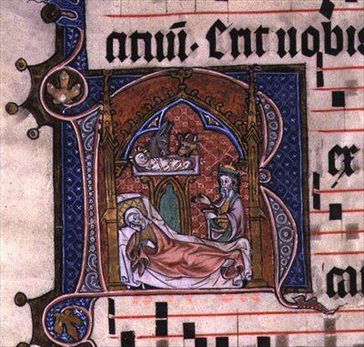 लीफ फ्रॉम ए 'बुक ऑफ आवर्स', c.1490 (रोशनी) द्वारा फ्रेंच स्कूल