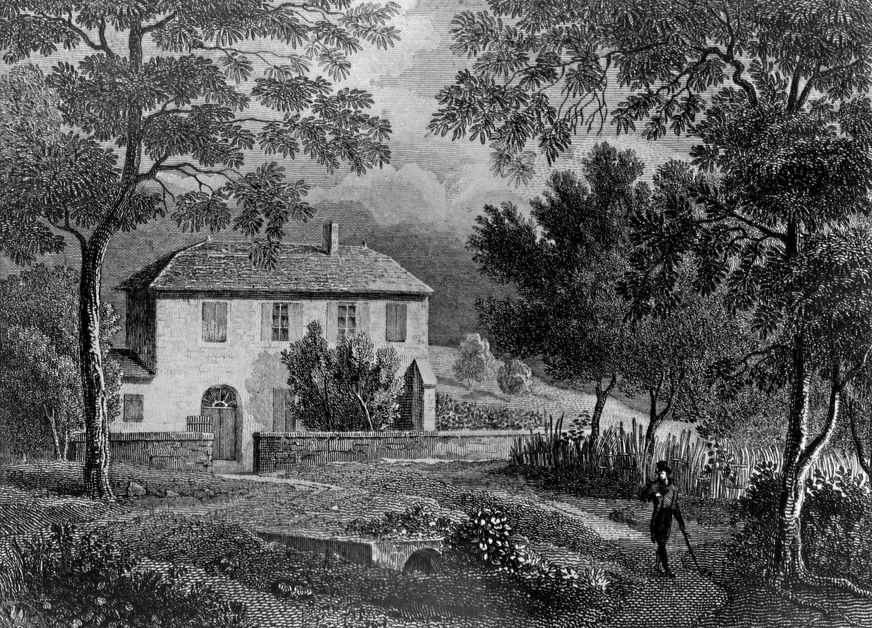 चैंबर के पास मैडम डी वॉरेंस (1699-1762) के लेस चार्मेट्स हाउस, जहां रूसो (1712-78) रुके थे द्वारा फ्रेंच स्कूल