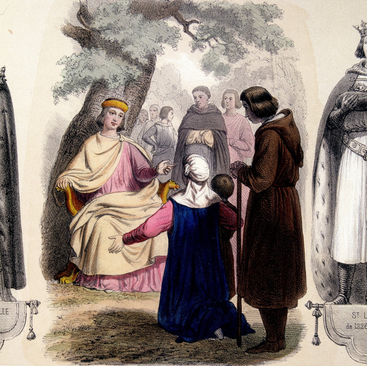 लुई IX, डिट सेंट लुइस (1214-1270) एक ओक के नीचे न्याय प्रदान करता है। द्वारा फ्रेंच स्कूल