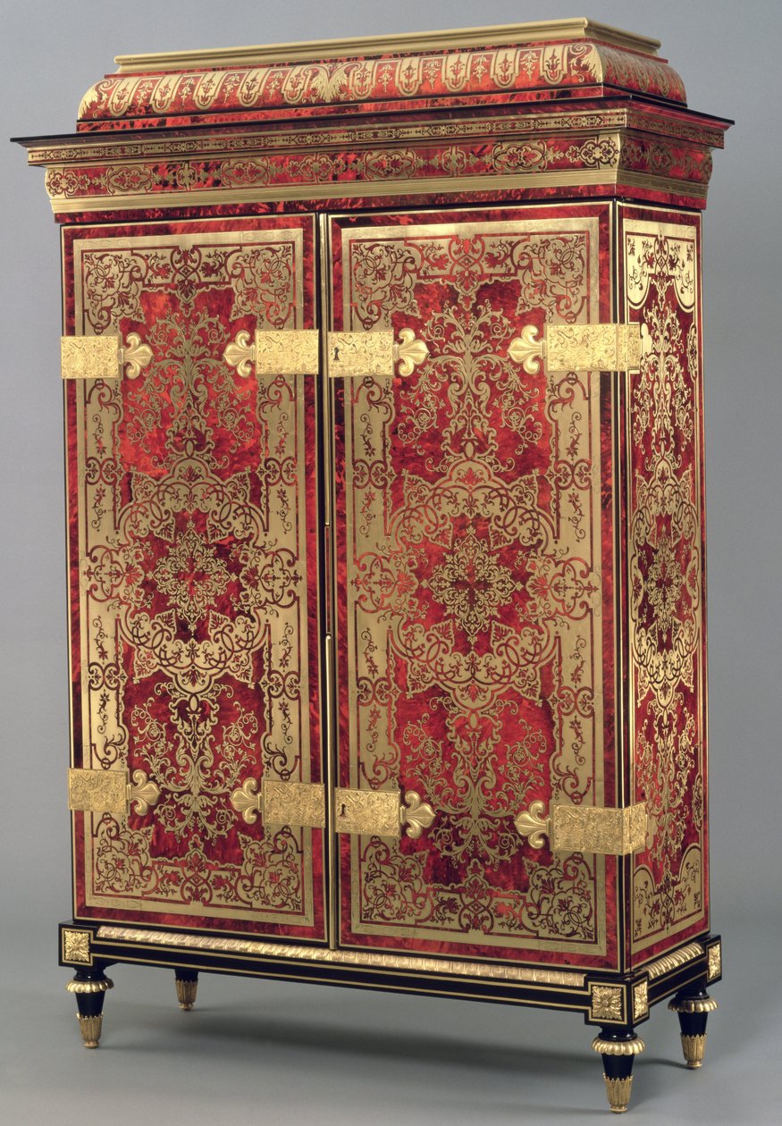 लुई XIV आर्ममोयर, c.1710 (पीतल जड़ना के साथ लाल कछुआ) द्वारा फ्रेंच स्कूल
