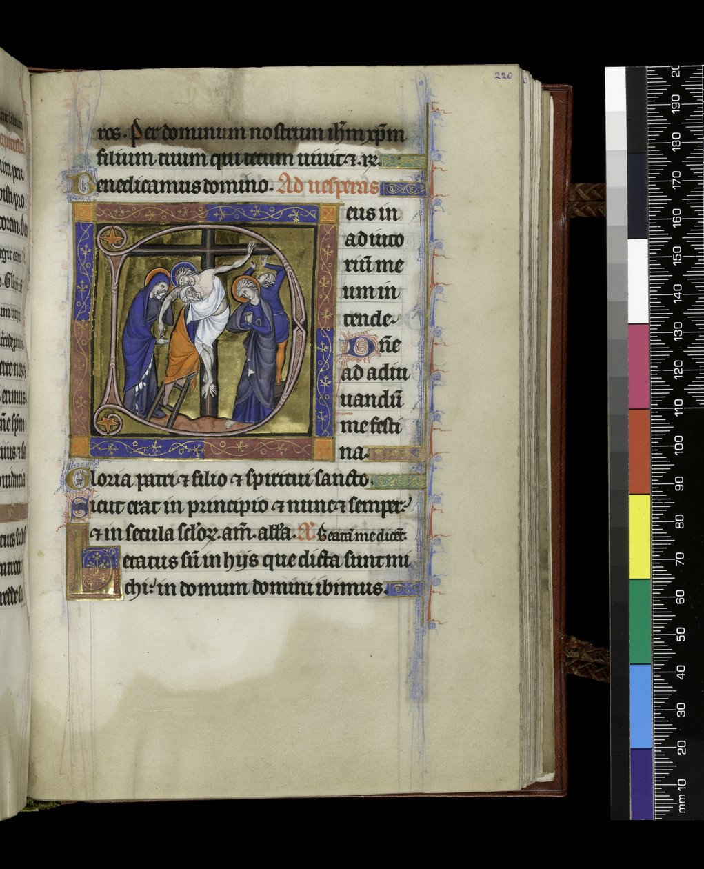 एमएस 300 f.220r, फ्रांस के पेरिस के इसाबेला के Psalter और घंटे से फोलियो, c.1265-70 द्वारा फ्रेंच स्कूल