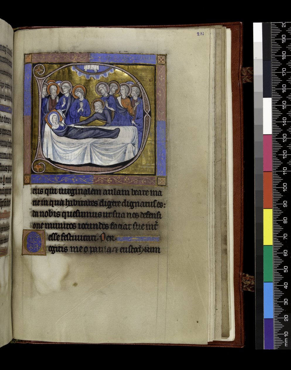 MS 300 f.281r, संग्रह, उपदेश और धारणा के लिए सबक, फ्रांस, पेरिस के इसाबेला के साल्टर और घंटे से, c.1265-70 (चर्मपत्र पर कलम और स्याही और स्वभाव) द्वारा फ्रेंच स्कूल