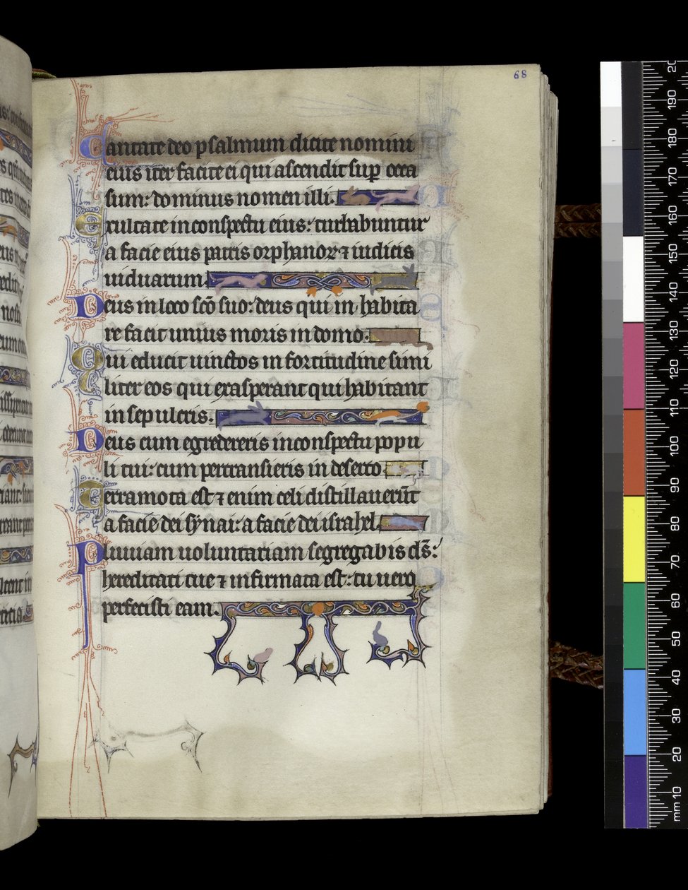 MS 300 f.68r, फ्रांस के पेरिस के इसाबेला के Psalter और घंटे से फोलियो, c.1265-70 द्वारा फ्रेंच स्कूल