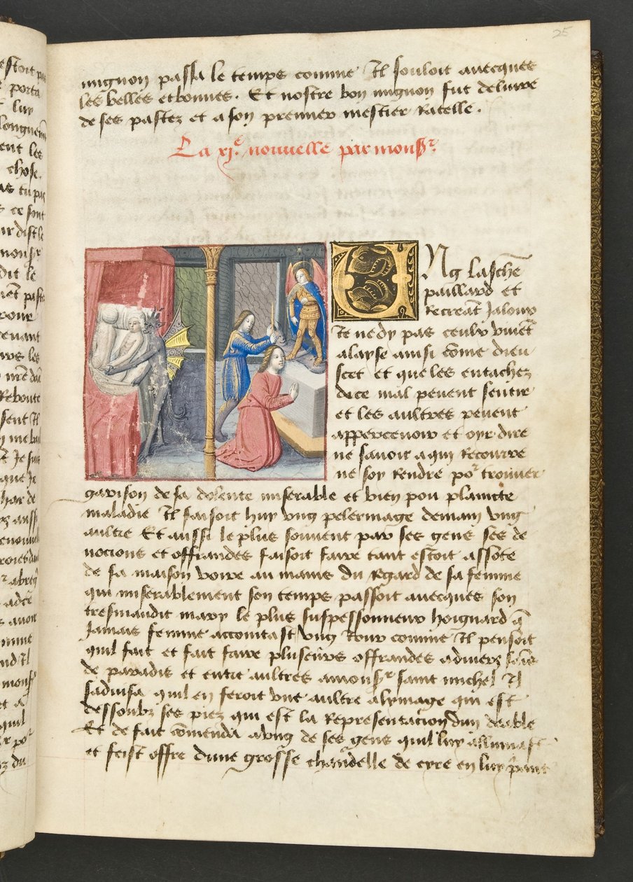 एमएस हंटर 252 025r पेज हंड्रेड न्यूज से, c.1461-62 द्वारा फ्रेंच स्कूल