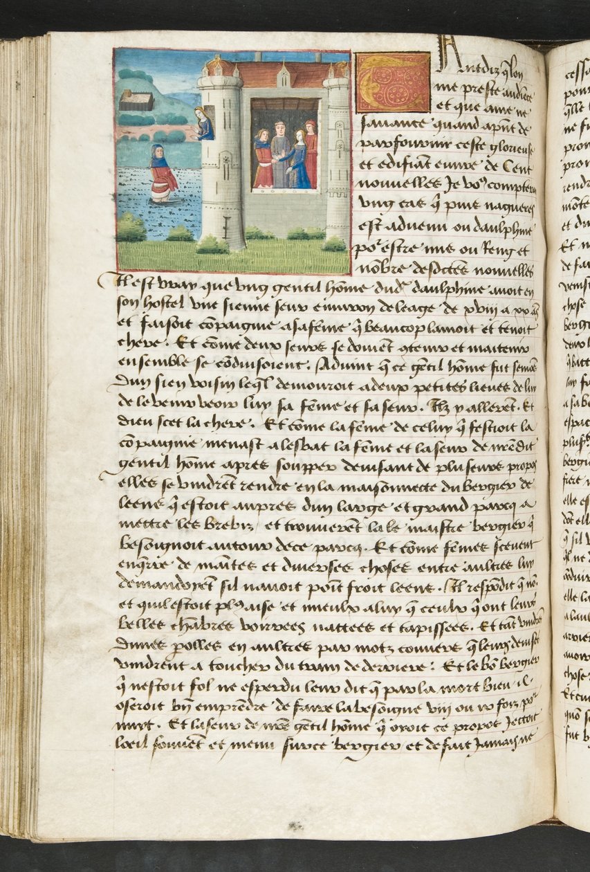 एमएस हंटर 252 127 वी पृष्ठ से हंड्रेड न्यूज, c.1461-62 द्वारा फ्रेंच स्कूल