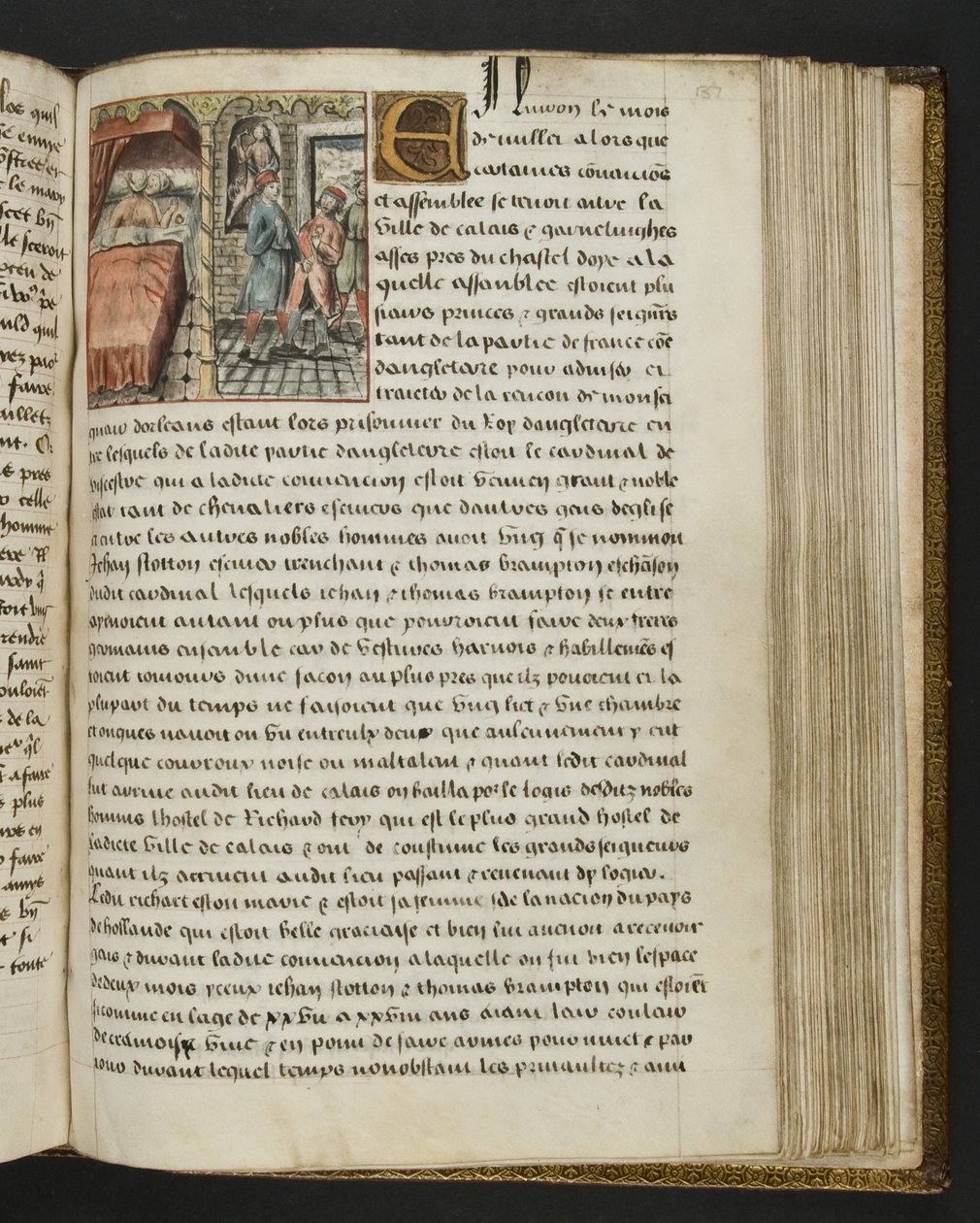 एमएस हंटर 252 137r पृष्ठ से सौ समाचार, c.1461-62 द्वारा फ्रेंच स्कूल