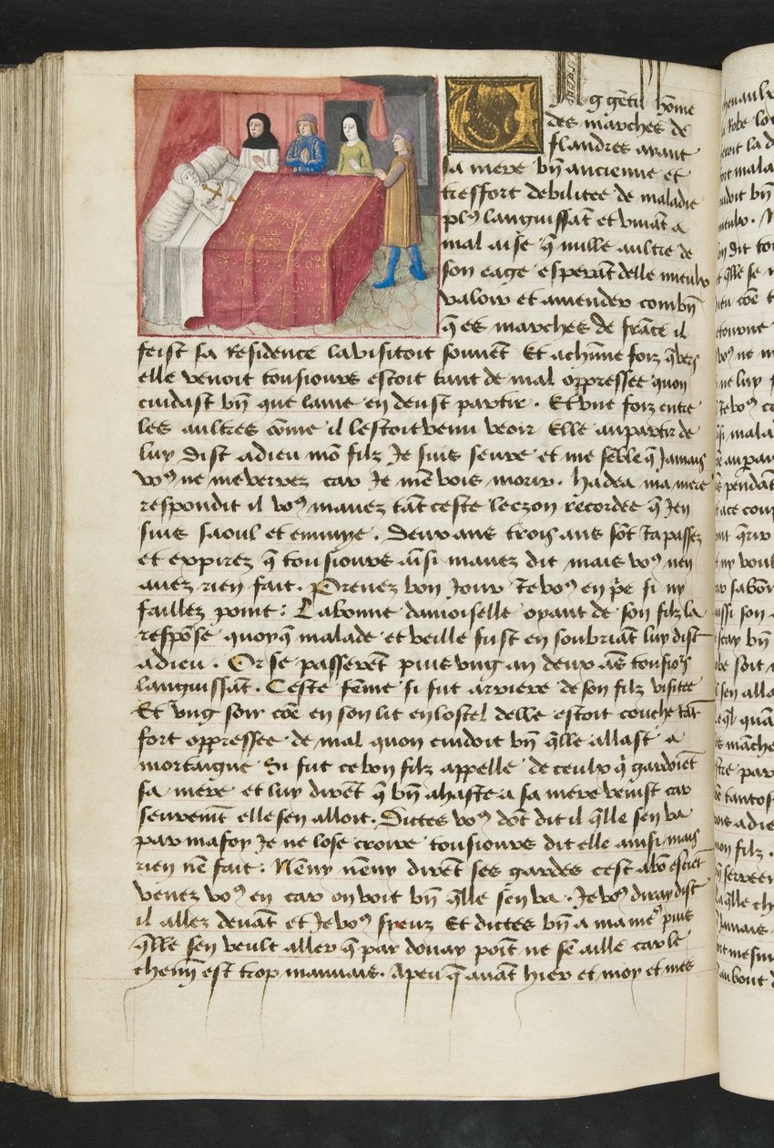 एमएस हंटर 252 164 वी पृष्ठ से हंड्रेड न्यूज, c.1461-62 द्वारा फ्रेंच स्कूल