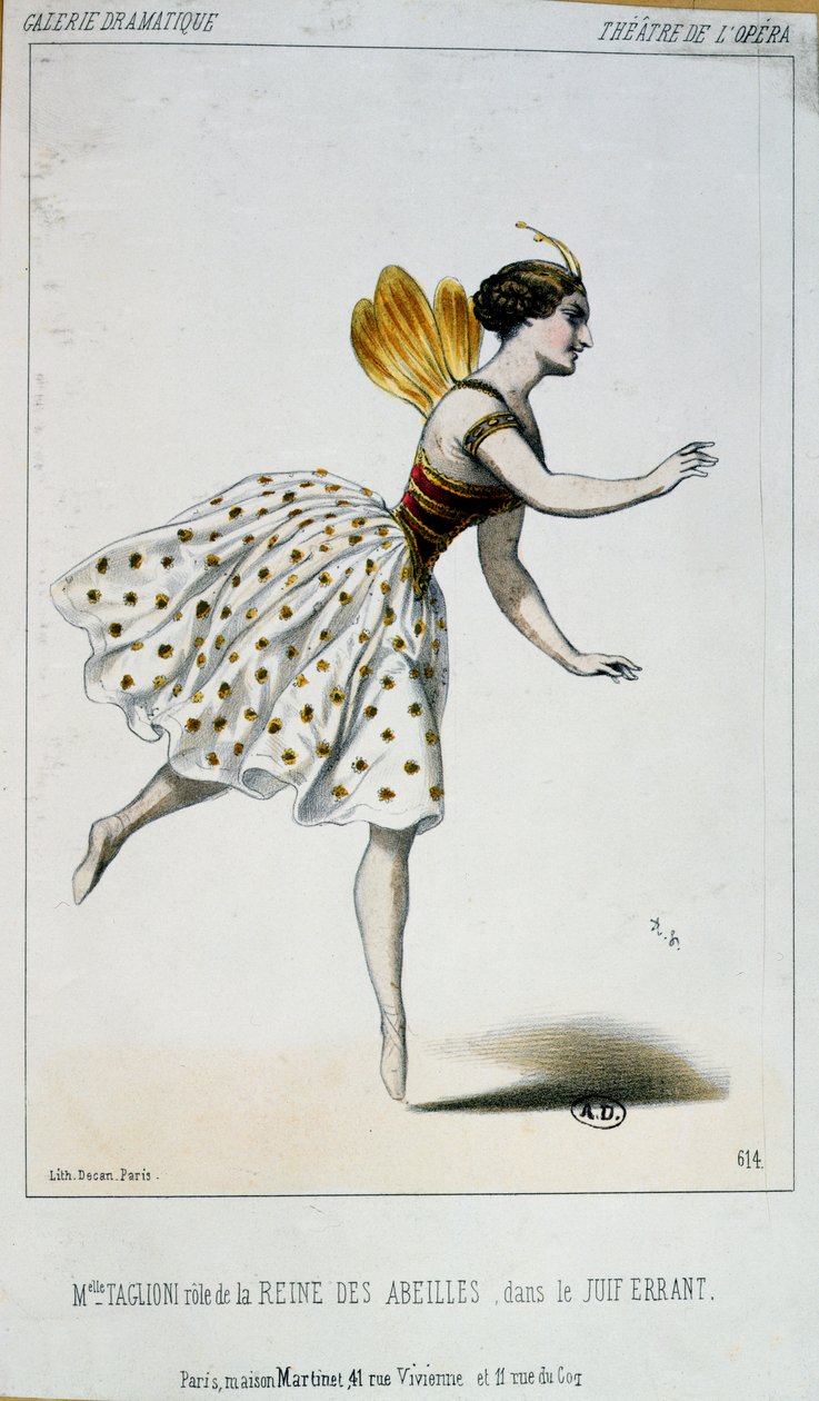 मारिया टैग्लियोनी (1804-84) जैक जु फ्रांटल हेली (1799-1862) c.1852 द्वारा ली जूइफ़ में रानी मधुमक्खी के रूप में द्वारा फ्रेंच स्कूल