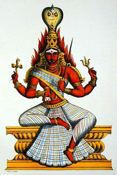 सी.एस.डी. मोट्टे (1785-1836) द्वारा उकेरी गई मरियम्माई (रंग लिथो) द्वारा फ्रेंच स्कूल