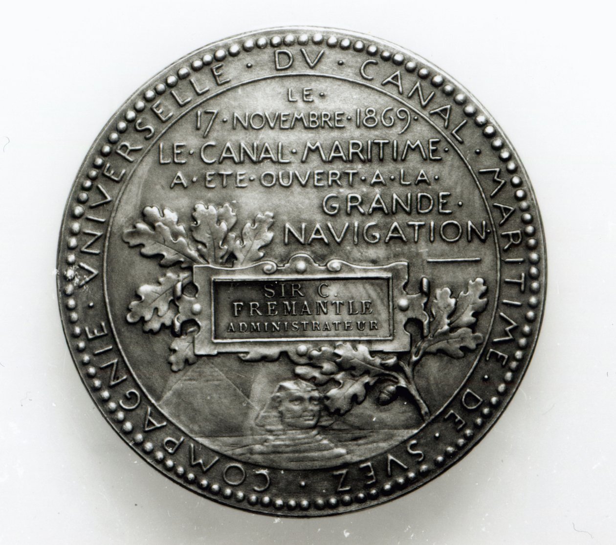 17 नवंबर 1869 (धातु) पर स्वेज नहर के उद्घाटन की स्मृति द्वारा फ्रेंच स्कूल