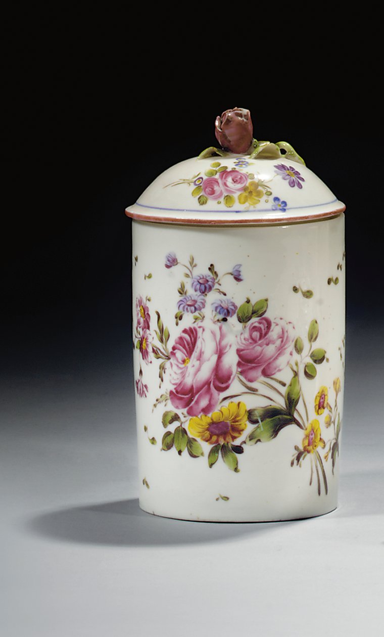 मेनेसी मरहम पॉट और कवर, c.1750-70 द्वारा फ्रेंच स्कूल